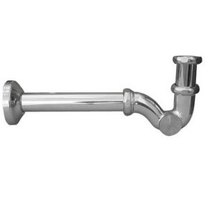 Sifone a S Lux 1 1/4 pollici senza scarico con beccuccio da 25 cm - Product Image 1