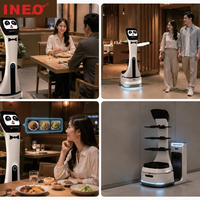 Robot de livraison intelligent pour restaurants, hôtels, livraison de nourriture et de café, réception, navigation intelligente, robot de service à intelligence artificielle
