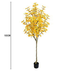 Plantas Artificiales de <span class=keywords><strong>Ginkgo</strong></span> Pequeñas de Alta Calidad para Exteriores, Bonsáis y Árboles en Maceta, Árboles de <span class=keywords><strong>Ginkgo</strong></span> para Decoración del Hogar - Product Image 5