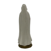 Statue d'ange de Noël rouge foncé/blanc de 30 cm en polyrésine, ornement de bureau