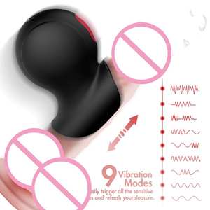 S-hande Silicone mâle masturbateur pénis manchons vibrants pénis tête stimulateur masseur adulte jouets sexuels pour hommes - Product Image 2