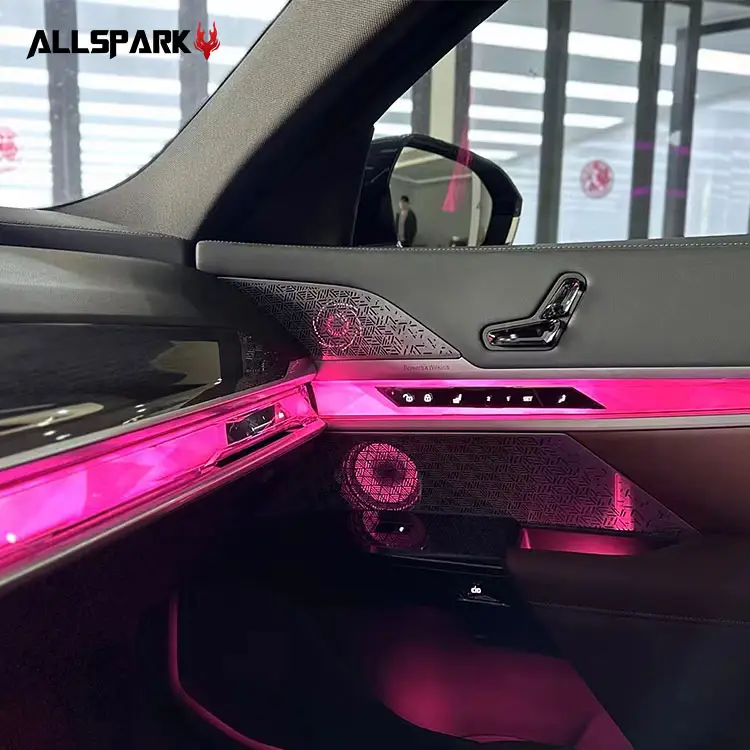 Speaker penutup g12 interior LED 64 warna, untuk BMW 7 series upgrade kit interior mobil di dalam lampu suasana