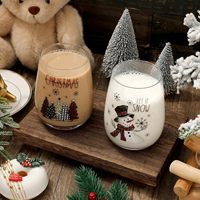 2025 noël nouvelle tasse en verre Double couche de haute valeur dessin animé créatif tasses à café mignonnes