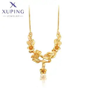 X000755558 Xuping Schmuck 24 Karat Gold Farbe Blume Damen schmuck Modeschmuck Halsketten für Frauen