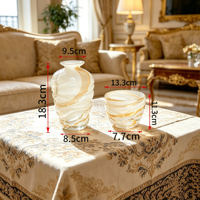 Bouteille diffuseur de parfum en verre cylindrique écaille de tortue vide, avec bouchon couronne, pour huiles parfumées d'intérieur, vente directe usine