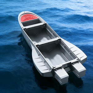 Nouveau bateau pliable modulaire en PE, léger, portable, compatible avec moteur, conception sans soudure, sans phtalates, pour la pêche et les sports nautiques - Product Image 1