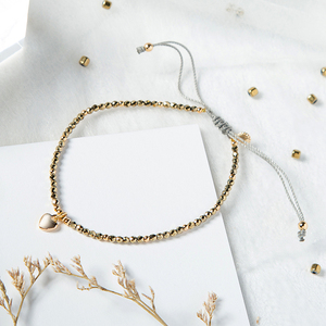 Moda 2mm <span class=keywords><strong>hematita</strong></span> piedra ajustable trenza cuerda pulsera para las mujeres y las niñas - Product Image 4