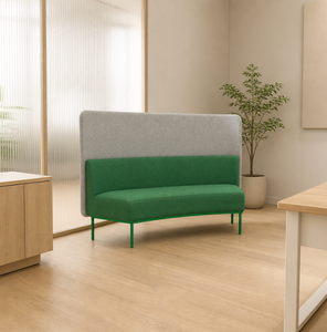 Conjunto de Muebles Curvos con Respaldo Alto para Privacidad, Cómodos Muebles de Tela para Cafetería y Restaurante con Detalles Metálicos para Apartamentos - Product Image 6