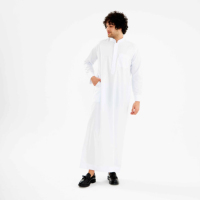 Thobe/Thawb traditionnel musulman élégant et confortable pour hommes avec robe à capuche pour vêtements culturels et décontractés