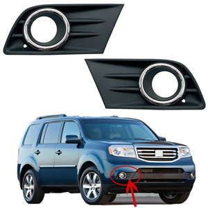 Cubierta de <span class=keywords><strong>Luz</strong></span> <span class=keywords><strong>Antiniebla</strong></span> para Honda Pilot 2012 2013 2014 2015, Bisel Cromado para Faro <span class=keywords><strong>Antiniebla</strong></span> Delantero, Par, OE 71107SZAA50 71102SZAA50 - Product Image 1
