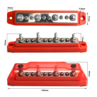 Bloc de distribution d'alimentation électrique, barre omnibus électrique, boîte de barre omnibus électrique, 200 600 a DC 48V, cuivre, laiton, base en PC, acier inoxydable, batterie Lifepo4