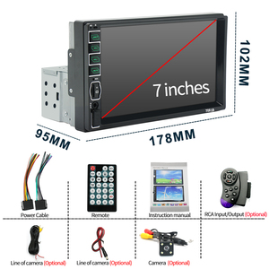 Phổ 1din 7 inch đài phát thanh xe MP5 đa phương tiện Máy nghe nhạc tự động đài phát thanh xe Stereo headunit với BT điều khiển từ xa Xe MP5 DVD Player - Product Image 4