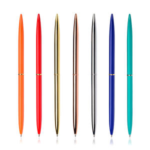 <b>Gifts</b> Chrome Plated Long Metal <b>Pen</b> Silver Gold Rose Gold Skinny Desk Slim Hotel <b>Pen</b> - Product Image 1