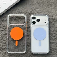 Coques de téléphone magnétiques électroplaquées transparentes deux-en-un de haute qualité BAILI Factory pour iPhone 17 PRO