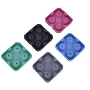 Biểu Tượng Tùy Chỉnh Bóng Vòng Sphere Khay Khối Whiskey Kem Silicone Ice Khay Cube Khuôn Với Bìa Nắp - Product Image 2