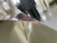 Dalles épaisses de marbre de travertin super mince de 1mm couvertes pour mur et table complète