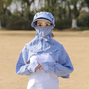 Venta al por mayor Sombreros de verano con Zip-Lock Mascarilla Transpirable Chales de manga larga Montar Ciclismo Gorras de sol con gafas - Product Image 2