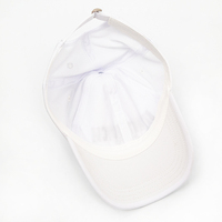 Gorra deportiva ajustable personalizada OEM, gorra de béisbol sin estructura con bordado blanco