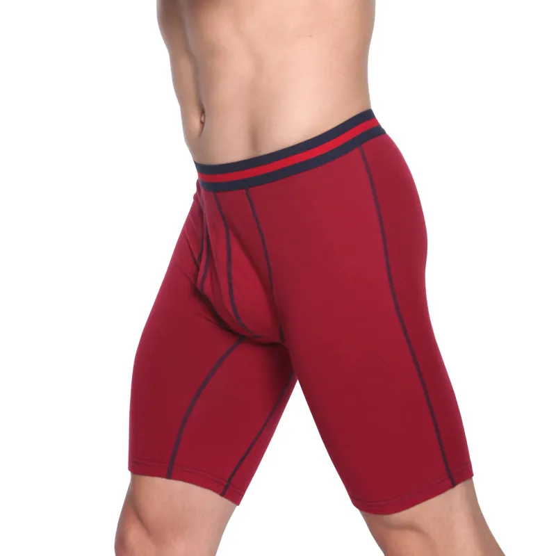 Boxer Cueca 100% coton pour homme, sous-vêtement Extra Long, grande taille, 4 pièces