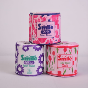 Soft Absorbent White Toilet <b>Paper</b> <b>Roll</b> Flushable Bathroom Tissue Purple Floral <b>Wrapped</b> - Product Image 6