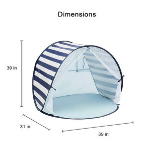 Voyage rayé pliable facile à installer <span class=keywords><strong>Anti</strong></span> <span class=keywords><strong>UV</strong></span> soleil abri auvent plage Cabana <span class=keywords><strong>tente</strong></span> <span class=keywords><strong>moustiquaire</strong></span> automatique Pop Up bébé <span class=keywords><strong>tente</strong></span> de plage - Product Image 2