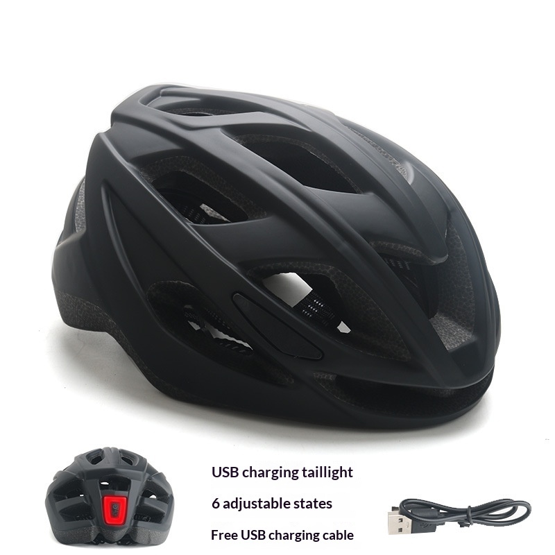 Matte black helmet [with charging taillight]