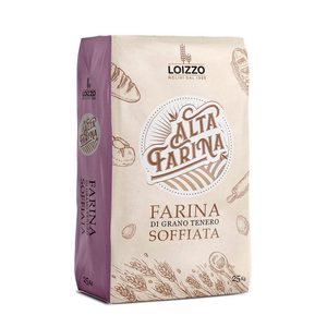 Harina de Trigo Blando Tipo 00 Hecha en Italia, en Bolsa de Papel, 25 kg, Alta Calidad, Molini Loizzo, para Fermentación Natural, Pan Especial - Product Image 1