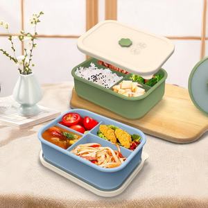 Promoção de Caixas de Almoço Tiffin, Amostra Grátis, Recipiente de Armazenamento de Alimentos em Silicone para Crianças - Product Image 1