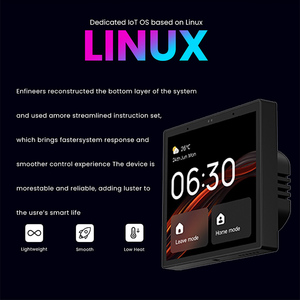 Moes 2024 New tuya cuộc sống thông minh 3.5 inch màn hình cảm ứng Wifi tường chuyển đổi 3 gang BLE lưới cảnh Bảng điều chỉnh 10A Max điều khiển từ xa thiết bị chuyển mạch - Product Image 6