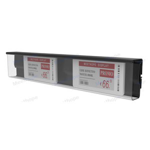 Meethope porta cartellino del prezzo ESL Rail supporto per etichette in plastica con copertura protettiva per ripiano, si adatta Hanshow Pricer Zkong SoluM ESL - Product Image 2