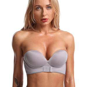 <span class=keywords><strong>Soutien</strong></span>-<span class=keywords><strong>gorge</strong></span> push-up sans bretelles pour femmes Anti-dérapant Poitrine-Enveloppé Mince Fermeture Avant Sous-vêtements Respirants et Confortables - Product Image 3