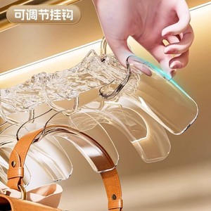 Transparent Multi Functional Clothes Hanger With Glacier Pattern Wide Shoulder Non Slip Hook For Household Use Adult Size - Product Image 3
