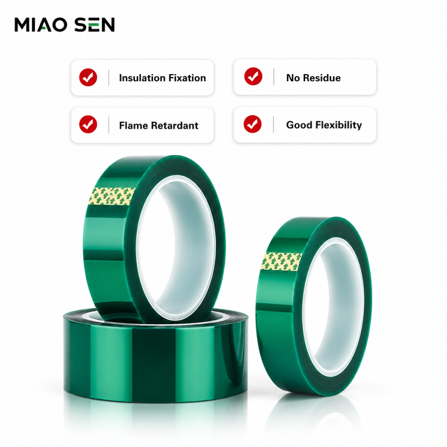 33m Polyester Film Green High Temperature Tape for PCB Spray Powder Masking PET Polyester High Temperature Tape