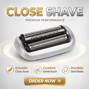Cuchilla de Repuesto Compatible con <span class=keywords><strong>Braun</strong></span> Serie <span class=keywords><strong>7</strong></span> 74S, Lámina de Malla, Alimentación USB, Resistente al Agua, para Uso Facial y Corporal - Product Image 2