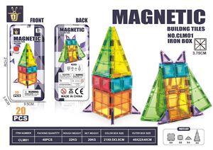 Nuevo Juego de <span class=keywords><strong>Bloques</strong></span> de Construcción Magnéticos de Plástico con Ventana de Color de 3.75 cm, Juguete Educativo, Juego Magnético de Viaje para Niños - Product Image 3