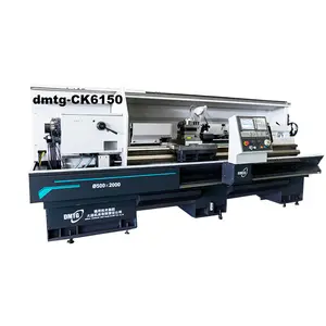 500*2000MM CNC torna Fanuc denetleyici 6 pozisyon taret DMTG CK6150 düz yatak CNC torna fabrika fiyat