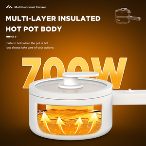 Olla Eléctrica Portátil Dreepor, Olla Pequeña para el Hogar, Antiadherente, para Cocinar Arroz y Fideos, para Uso en Dormitorios, <span class=keywords><strong>Mini</strong></span> Olla Eléctrica - Product Image 4