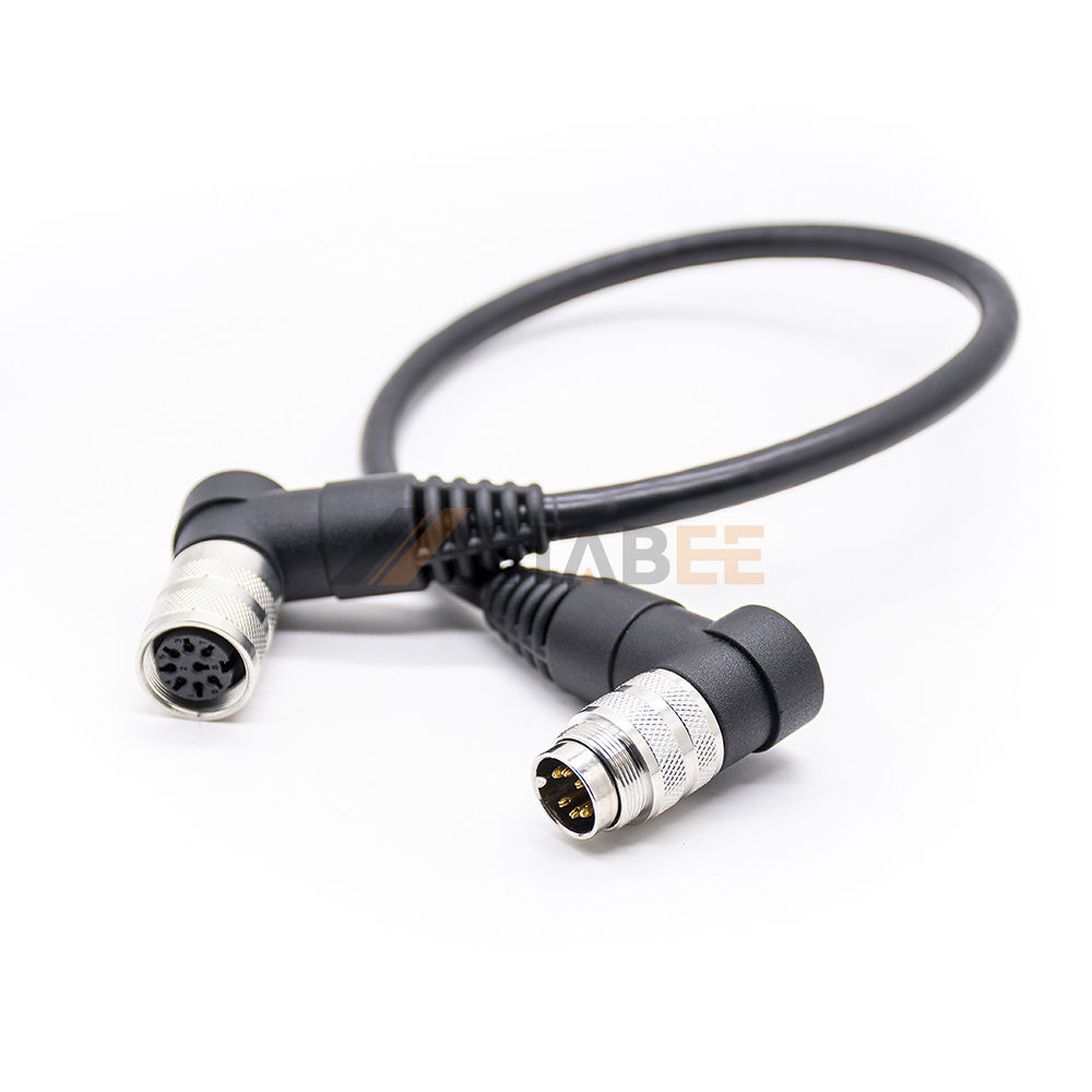 M16 Male to Female Right Angle Cable, AISG C091 Circular Cord