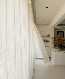 <span class=keywords><strong>Tende</strong></span> Moderne in Lino Trasparente per Finestre alla Francese con Funzione Oscurante, per <span class=keywords><strong>Soggiorno</strong></span> o Camera da Letto, da Usare Singolarmente o Abbinate a Drappeggi - Product Image 2