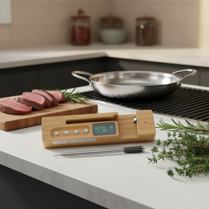 Thermomètre à viande Bluetooth avec sonde, portée de 500 pieds, outil de mesure essentiel pour la cuisine - Product Image 2