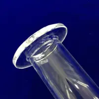 Индивидуальная прозрачная кварцевая стеклянная трубка с одним концом и круглым дном с фланцем и отверстием