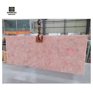 Pietra naturale rosa Quarzo rosa Lastra per materiale decorativo di disegno