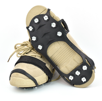 Crampons à glace pour chaussures et bottes, en silicone et acier inoxydable, pointes antidérapantes pour la glace et la neige