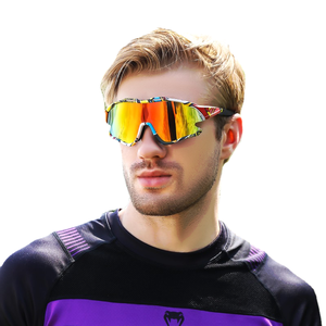 ใหม่แว่นตาที่มีสีสันผู้ชายและผู้หญิงขี่แว่นกันแดด 8303 ยุโรปสหรัฐอเมริกากีฬากลางแจ้ง - Product Image 1