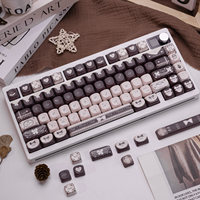 Keycaps à thème cacao émouvant, profil M-OA, sublimation par transfert thermique, 132 touches, matériau PBT pour clavier mécanique Mx Switch 61/64/68
