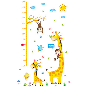 Tùy Chỉnh Con Hươu Cao Cổ Phim Hoạt Hình Nhà Trang Trí Nhà Vinyl Tường Stickers Đối Với Trẻ Em Phòng Phát Triển Chiều Cao Cai Trị Biểu Đồ Trang Trí Nội Thất Trên Tường Hình Nền - Product Image 6