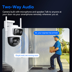 4MP Ultra HD CCTV Camera năng lượng mặt trời ống kính kép PTZ theo dõi phát hiện báo động bằng giọng nói Camera an ninh <span class=keywords><strong>wifi</strong></span> Camera 360 mạng Máy ảnh - Product Image 4