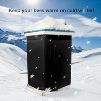 Neue Isolierte Leinwand- und Aluminiumfolien-Winterabdeckung für 10-Rahmen Langstroth Bienenstock 193x51cm Schwarze Schutzabdeckung