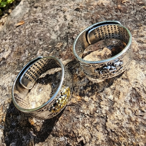 Anello Mantra buddista regolabile a sei lettere per anello di moda fortuna Business - Product Image 1