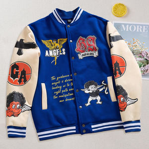 Giacca da Baseball Personalizzata all'Ingrosso Stile College e <span class=keywords><strong>Street</strong></span> con Stampa <span class=keywords><strong>Felpa</strong></span> per Uomo e Donna - Product Image 6